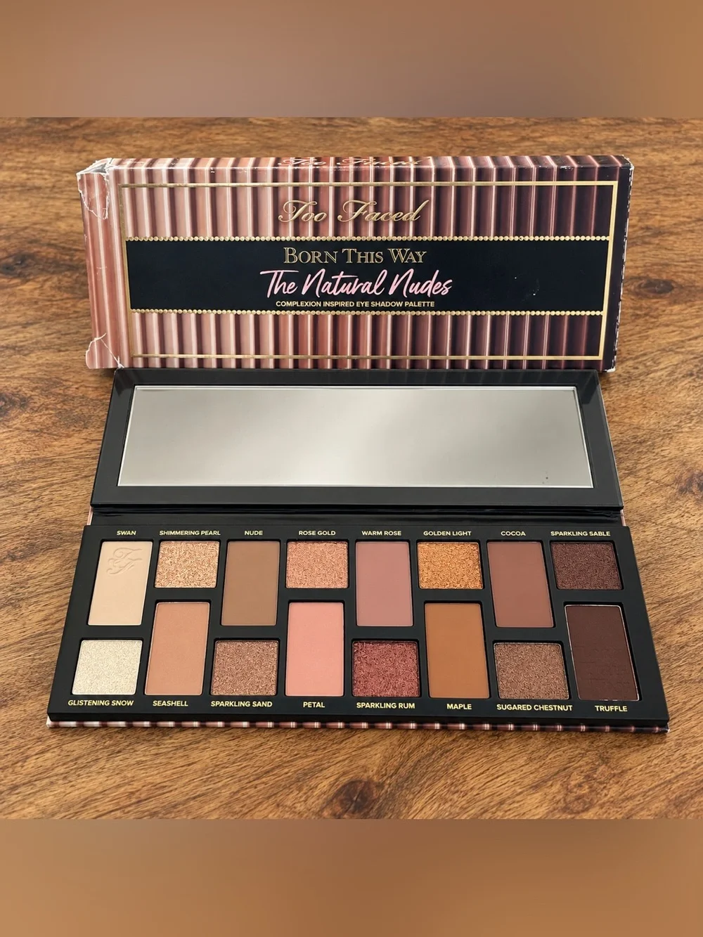Too Faced Natural Nudes Eyeshadow Palette — Rose Gold, Peach, Warm Brown, Bronze